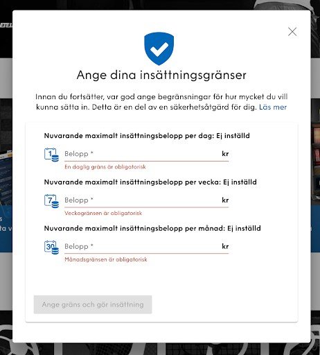 insättningsgränser NordicBet